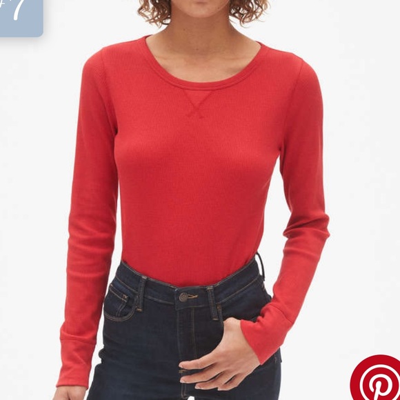 NWOT Gap Women’s Long sleeve Waffle Thermal Top! - Picture 2 of 8